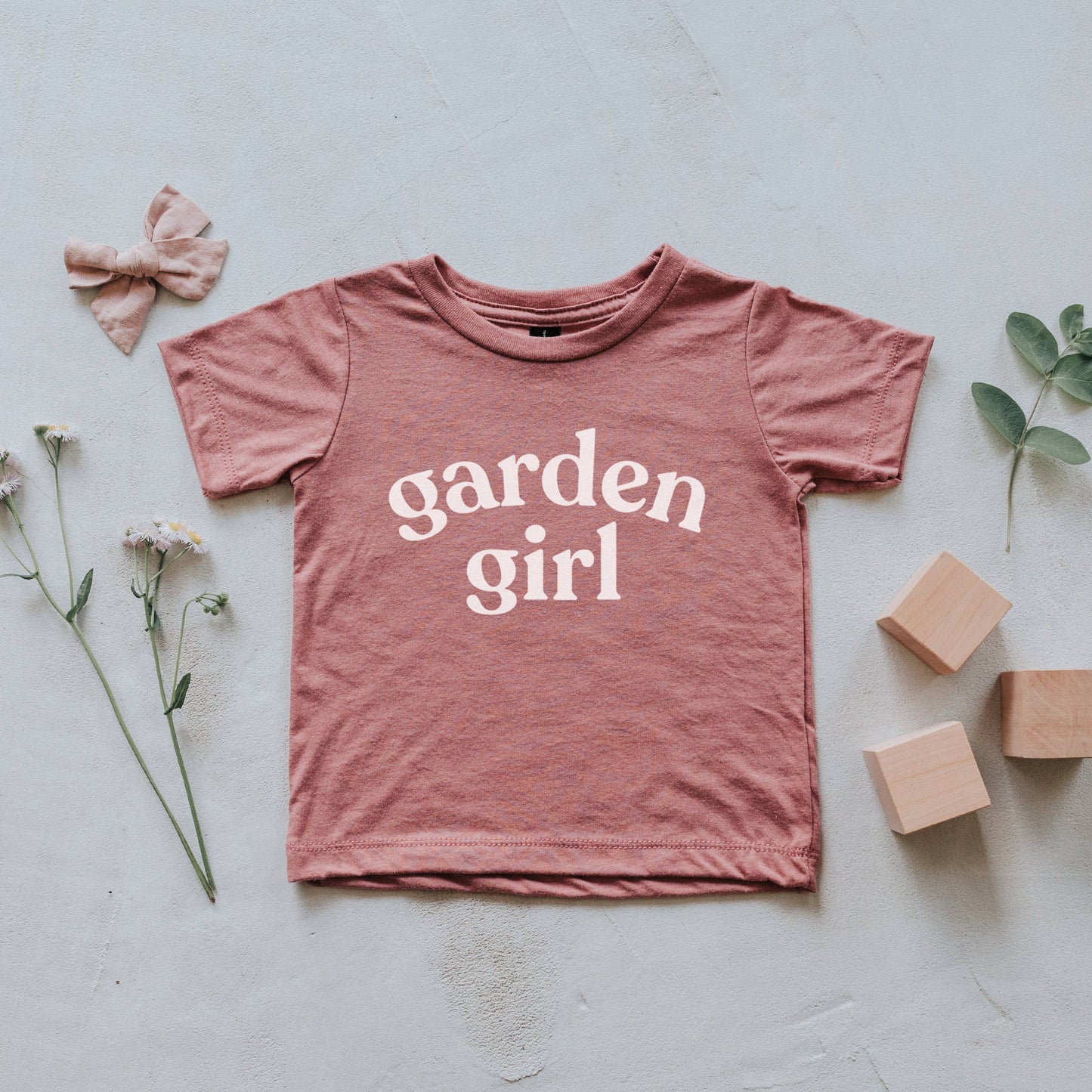 Mauve Garden Girl Kids Tee: 3T
