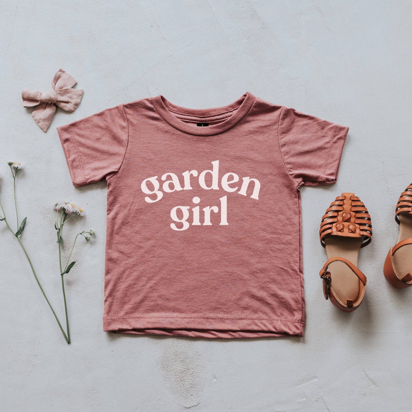 Mauve Garden Girl Kids Tee: 3T