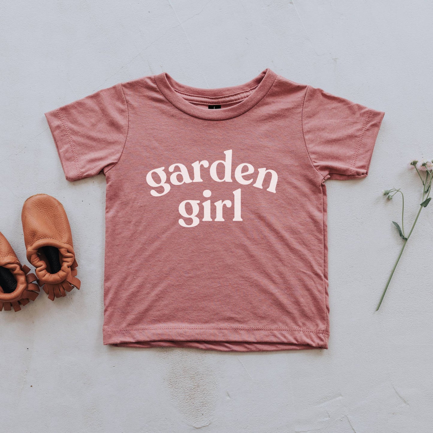 Mauve Garden Girl Kids Tee: 3T