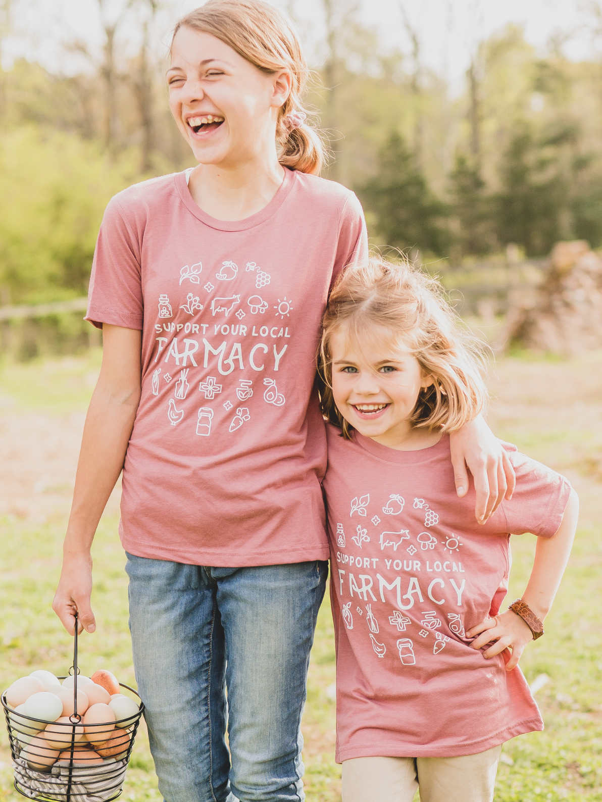 Support Your Local Farmacy Kid Shirt | Eco Friendly Farm Tee: HEATHER OLIVE / 12-18M TSHIRT