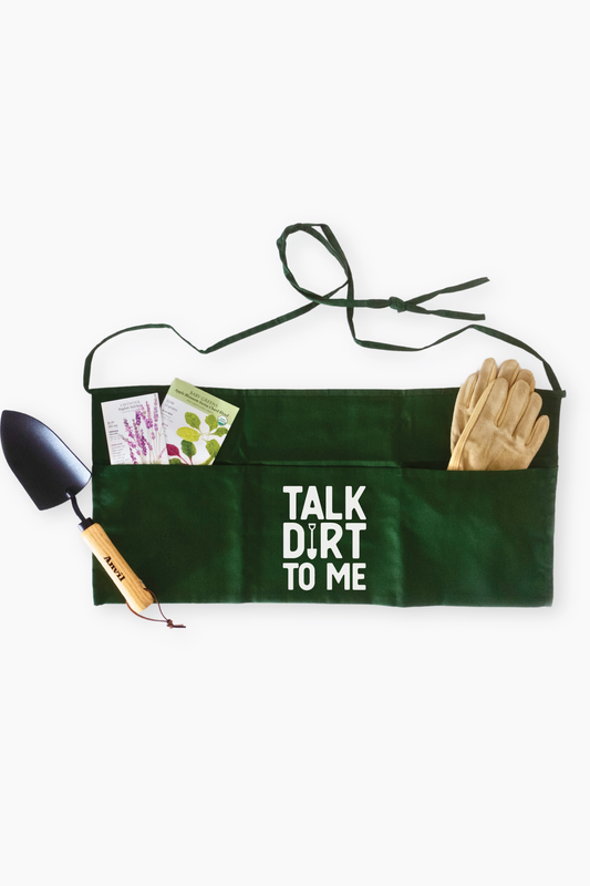 Talk Dirt To Me Garden Apron | Gardener Gift: FOREST GREEN